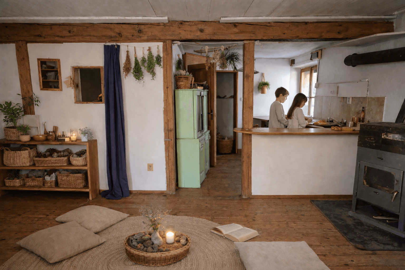 Farmářská kuchyně — společná příprava jídel na farmě